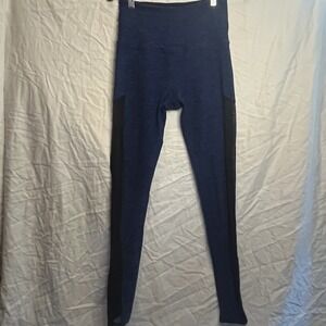 Beyond‎ Yoga Leggings Women Medium Blue Stretch Activewear Gym Comfort USA Made